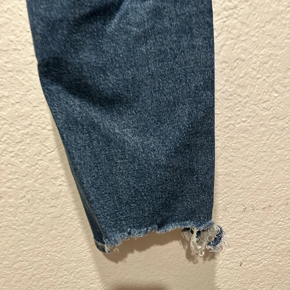 American Eagle Curvy‎ Straight Jeans Destroyed Frayed Hem Women's Size 6